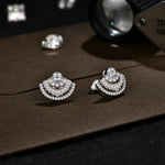 Luxury D VVS1 Color Moissanite Sector Earrings - Ornalux