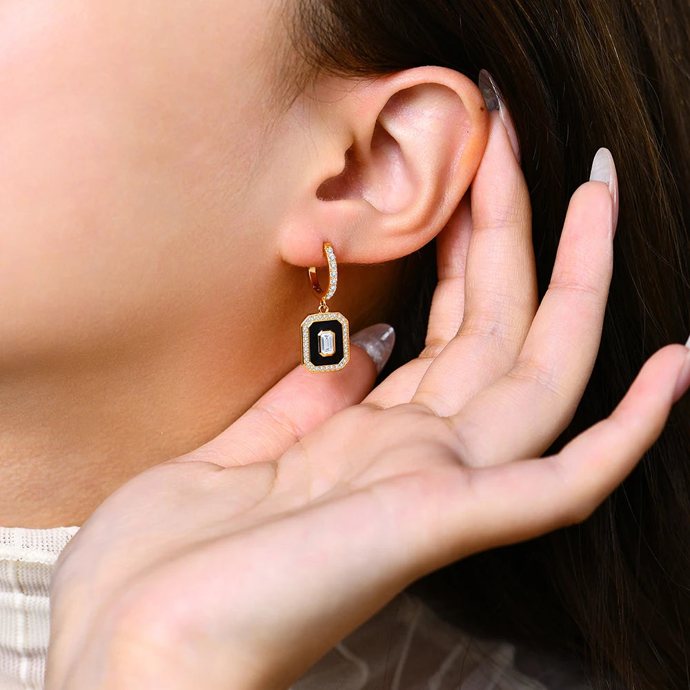 D Color Luxury Moissanite Hoop Earrings - Anniversary Gift - Ornalux