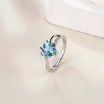 Luxury Heart Ruby Engagement Ring - Fine S925 Silver - Ornalux