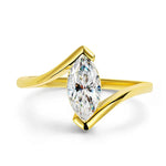 1 Carat Horse Eye Marquise Cut Moissanite Ring - Ornalux