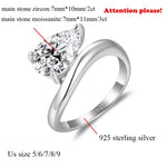 3 Carat D Color Water Drop Pear Cut Moissanite Ring - Ornalux