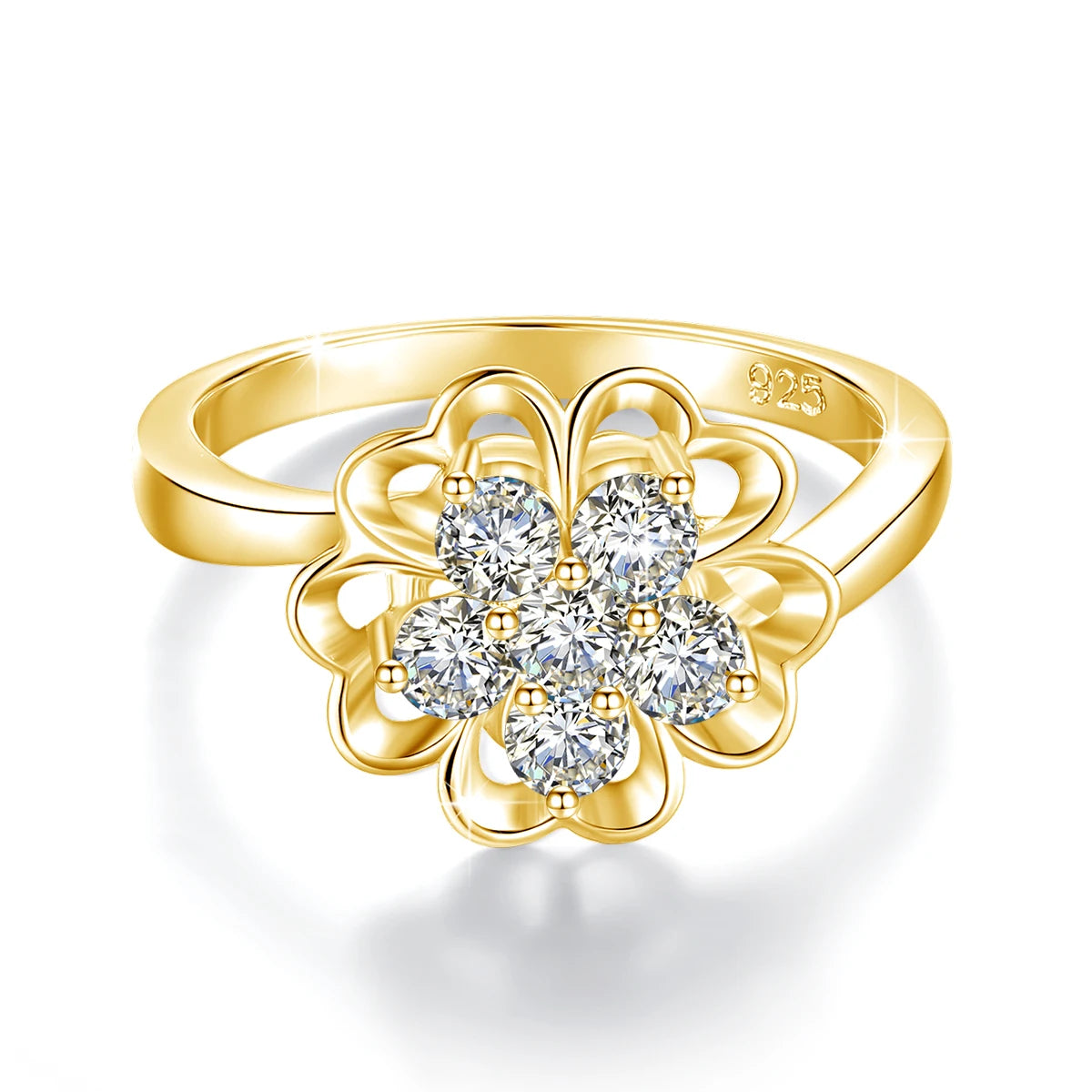 Luxury Flower Moissanite Ring - Valentines Day Gift - Ornalux