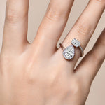 Luxury D Color 1.5CT Pear Cut Moissanite Ring - Ornalux