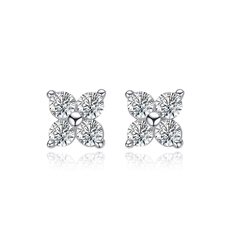 Classic Moissanite Stud Earrings - 4 Stones - Ornalux