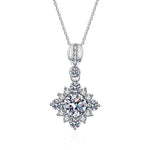 1Ct Moissanite Diamond Pendant Necklace - Vintage Design - Ornalux
