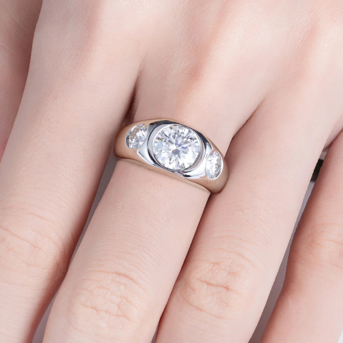 Premium 3cttw D Color Moissanite Men's Ring - Ornalux