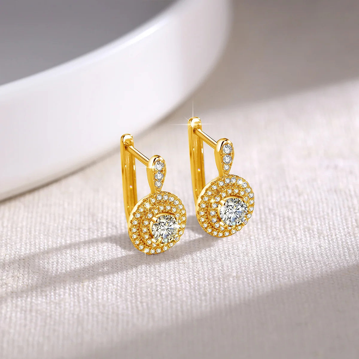 Exclusive 1Ct Moissanite Diamond Stud Earrings - Ornalux