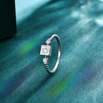 D Color Princess Cut 4*4mm Moissanite Ring - Ornalux