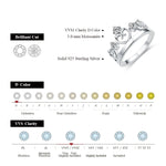 Christmas Moissanite Crown Ring - 3.0MM D VVS Diamond - Ornalux
