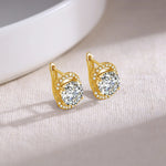 4Ct Moissanite Earrings Studs With Certificate - Ornalux