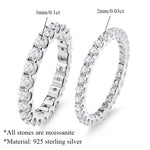 3mm All Moissanite Ring Full Eternity Band - Ornalux