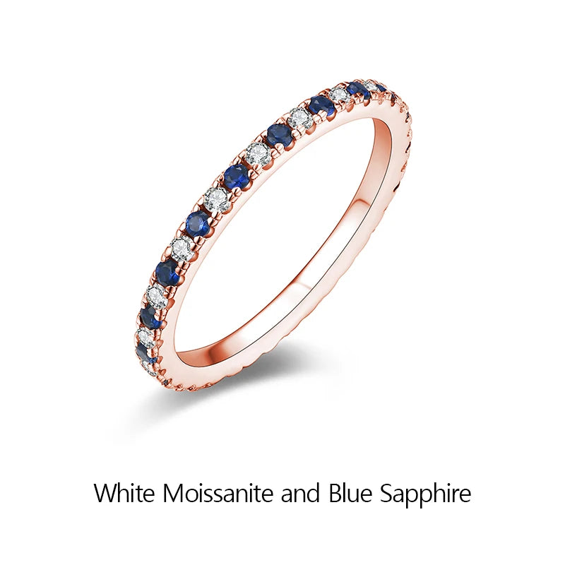 Moissanite Wedding Jewelry Band - Multi Colors - Ornalux