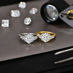 3Ct Oval Cut Moissanite Diamond Engagement Ring - Ornalux