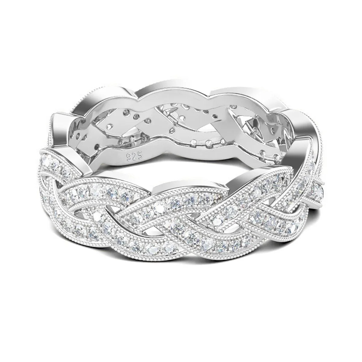 Unisex Moissanite Cuban Link Ring - D Color VVS1 Certified - Ornalux