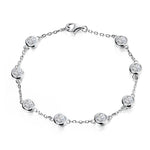 D Color Moissanite Diamond Bracelet - Round Cut - Ornalux