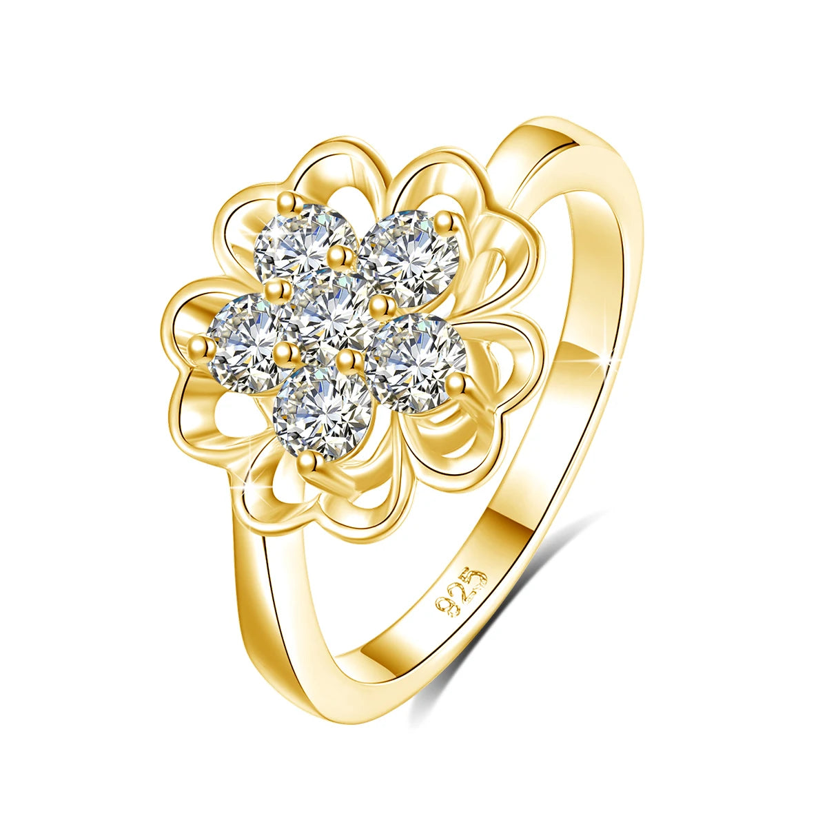 Luxury Flower Moissanite Ring - Valentines Day Gift - Ornalux