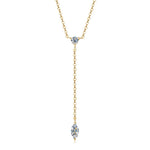 Marquise Cut Y-Shape Moissanite Necklace - Ornalux