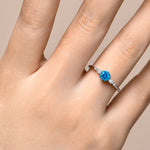 D Color Blue Moissanite Ring - Luxury Jewelry - Ornalux