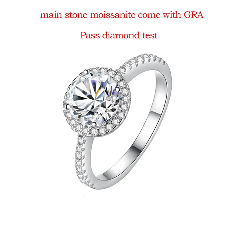 3CT Sparkling D Color Moissanite Engagement Ring - Ornalux