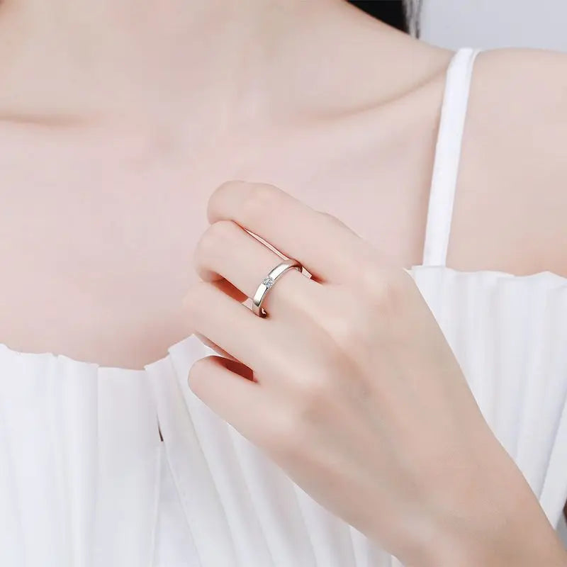 Princess Cut Moissanite Engagement Ring - Ornalux