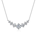 Sparkling Moissanite Diamond Pendant Necklace - Ornalux