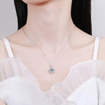 1Ct Moissanite Diamond Pendant Necklace - Vintage Design - Ornalux