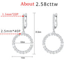 All Moissanite Diamond Drop Earrings - Ornalux