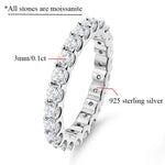 3mm All Moissanite Ring Full Eternity Band - Ornalux