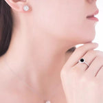 2Ct Black Moissanite Diamond Ring - Elegant Wedding Jewelry - Ornalux