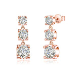 D Color VVS1 Moissanite Drop Earrings - Gold & Silver - Ornalux