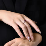 Luxury Heart Ruby Engagement Ring - Fine S925 Silver - Ornalux