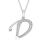 Initial Name Moissanite Pendent Necklace | A-Z Letters - Ornalux