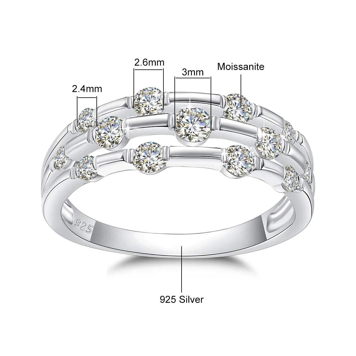Trending Wedding Band Moissanite Ring - Ornalux