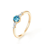 D Color Blue Moissanite Ring - Luxury Jewelry - Ornalux