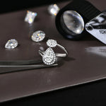 Luxury D Color 1.5CT Pear Cut Moissanite Ring - Ornalux