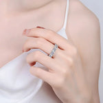 D Color Moissanite Diamond Ring - Unique Wedding Band - Ornalux