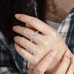 Certified 3.2CTTW Moissanite Engagement Ring - Ornalux