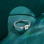 D Color Princess Cut 4*4mm Moissanite Ring - Ornalux