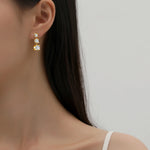 D Color VVS1 Moissanite Drop Earrings - Gold & Silver - Ornalux