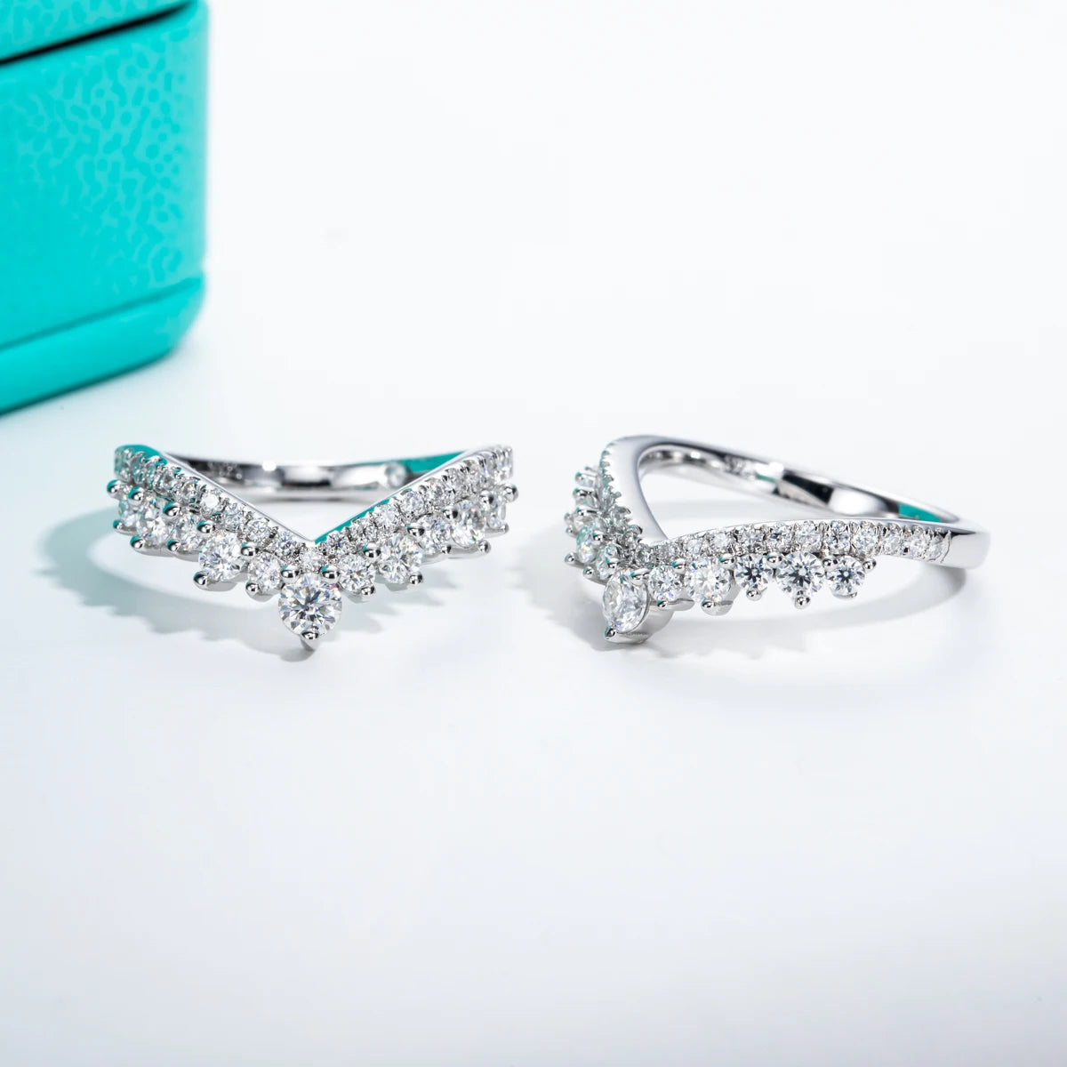 Certified D Color Moissanite Bridal Ring Set - Ornalux