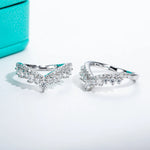 Certified D Color Moissanite Bridal Ring Set - Ornalux