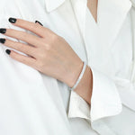 Real GRA Certified D Color Moissanite Bracelet Bangle - Ornalux