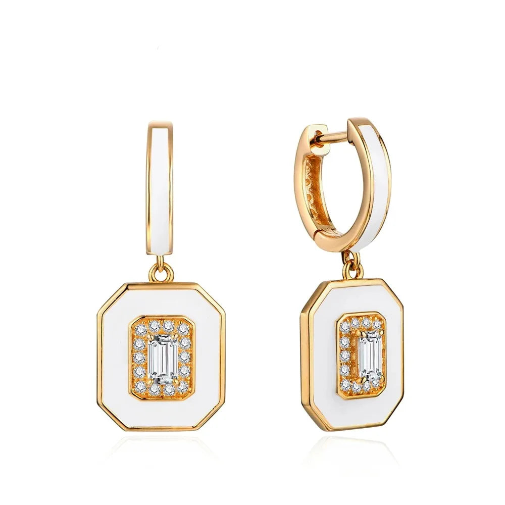 Luxury D VVS1 Moissanite Earrings - Classic Design - Ornalux