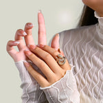 Moissanite Pear Cut Snake Ring - D VVS1 Color, Trendy Gift - Ornalux