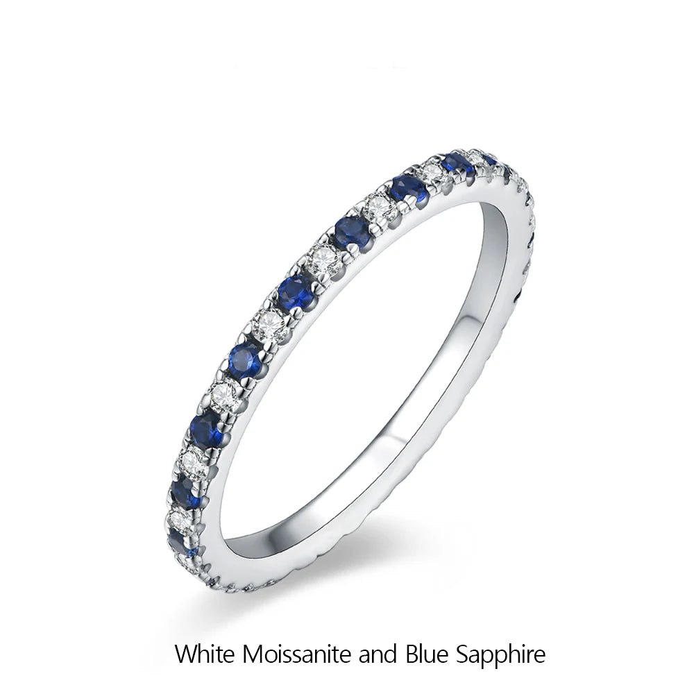 Moissanite Wedding Jewelry Band - Multi Colors - Ornalux