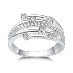 Trendy Moissanite Ring Eternity Wedding Band - Ornalux