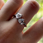 Anti-Stress Ring 2CT Heart Cut Moissanite Ring - Ornalux