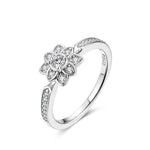 Elegant Moissanite Flower Engagement Ring - Romantic Gift - Ornalux