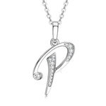 Initial Name Moissanite Pendent Necklace | A-Z Letters - Ornalux