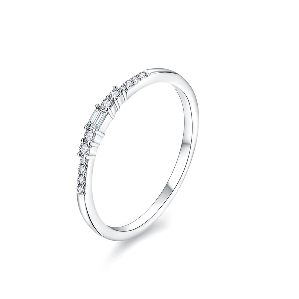 D Color Moissanite Wedding Band Ring - Ornalux